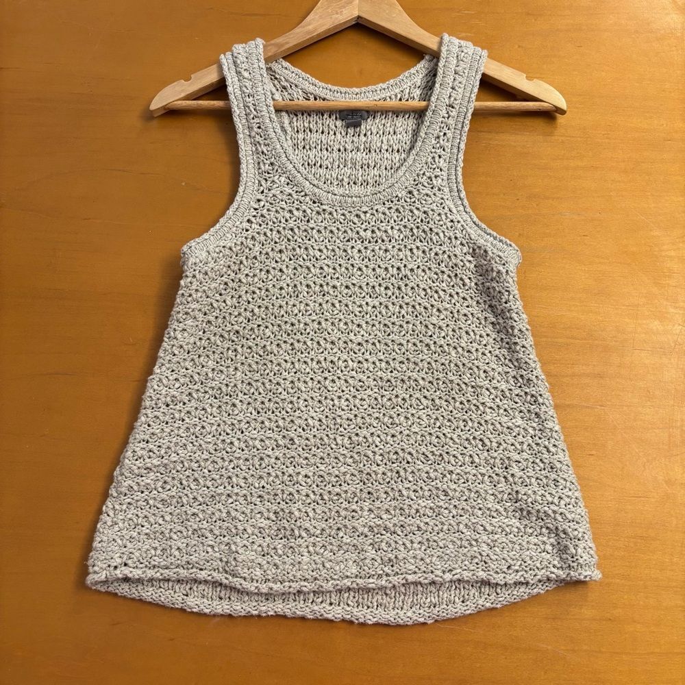 Aerie Gray Knit Sleeveless Top medium